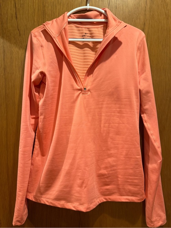 Nike Jackets & Blazers - Nike Coral Pink Dri-FIT Quarter-Zip Pullover